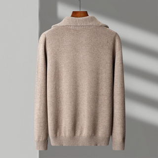 Pull zippé en laine mérinos Taranto