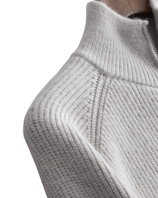 Cardigan Zippé en Laine Mérinos Quatre Saisons