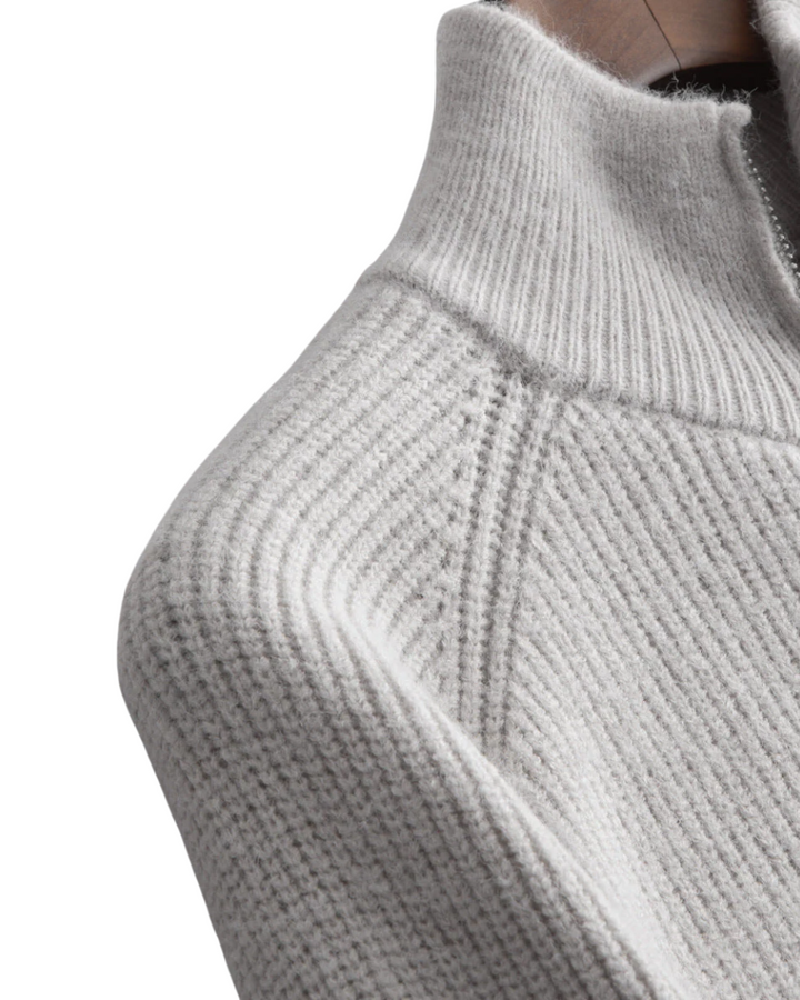 Cardigan Zippé en Laine Mérinos Quatre Saisons