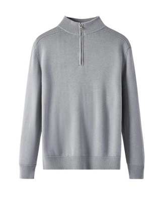 Pull zippé en laine mérinos Capri