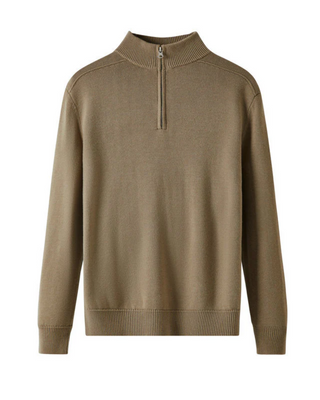Pull zippé en laine mérinos Capri