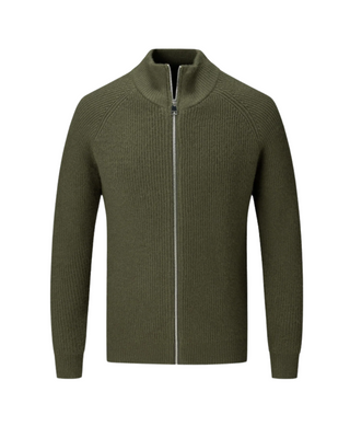 Cardigan Zippé en Laine Mérinos Quatre Saisons