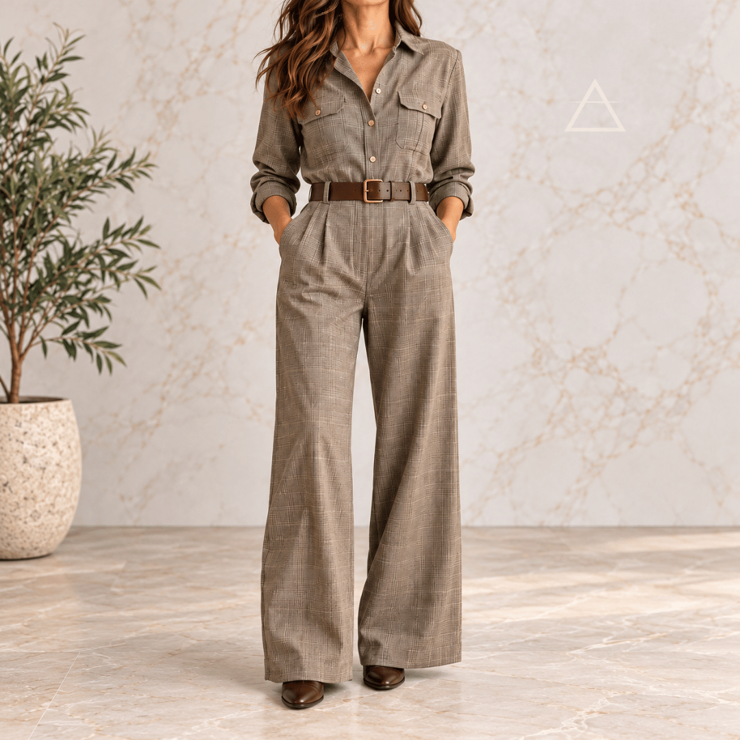 Aliénor | Combinaison à carreaux esprit tailleur.