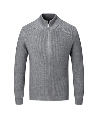 Cardigan Zippé en Laine Mérinos Quatre Saisons