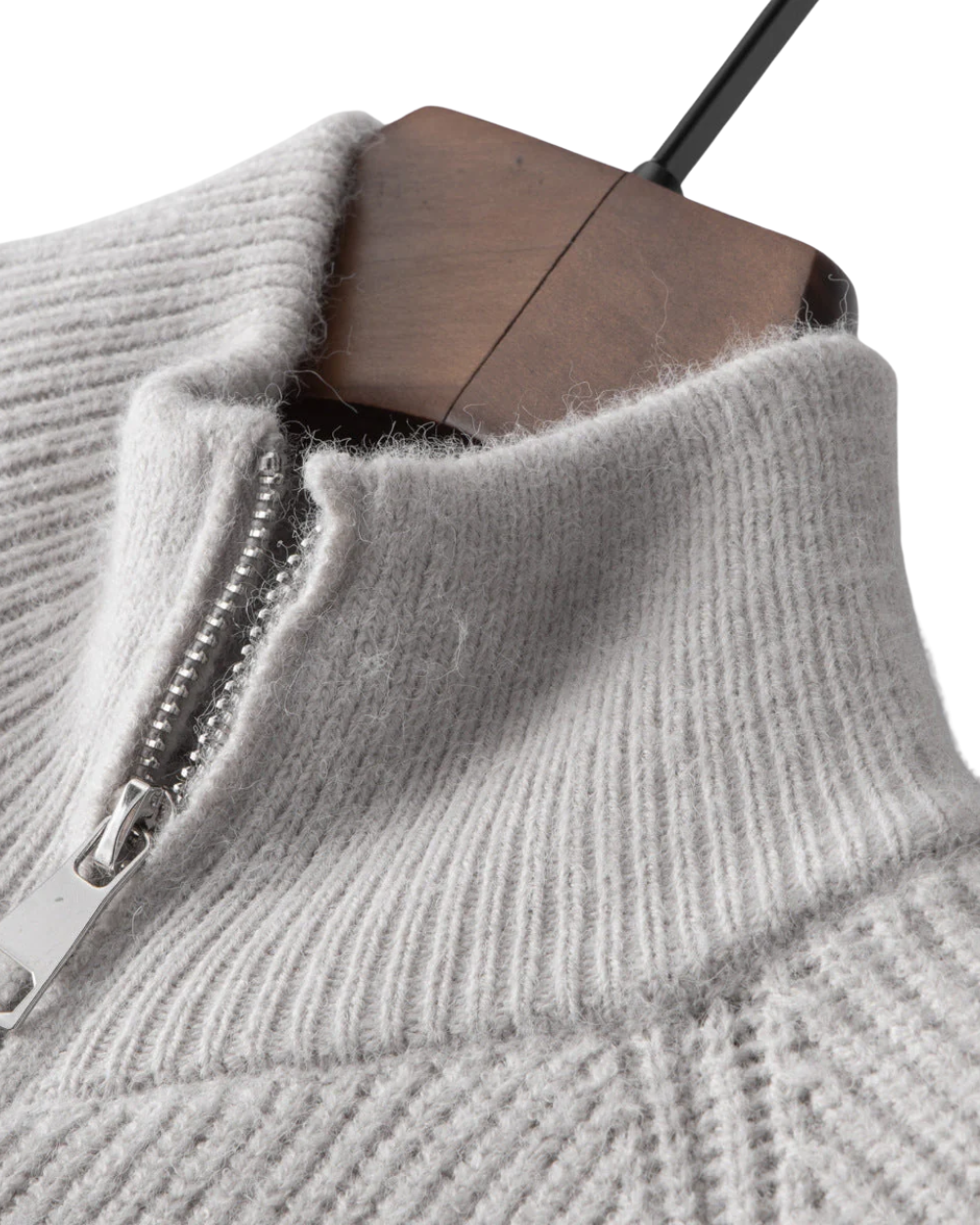 Cardigan Zippé en Laine Mérinos Quatre Saisons