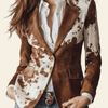 Bérénice | Blazer en maille à imprimé animalier
