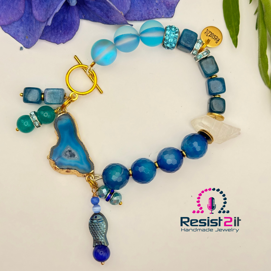 BRACELET AGATE BLEUE™