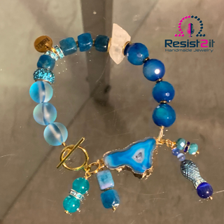 BRACELET AGATE BLEUE™