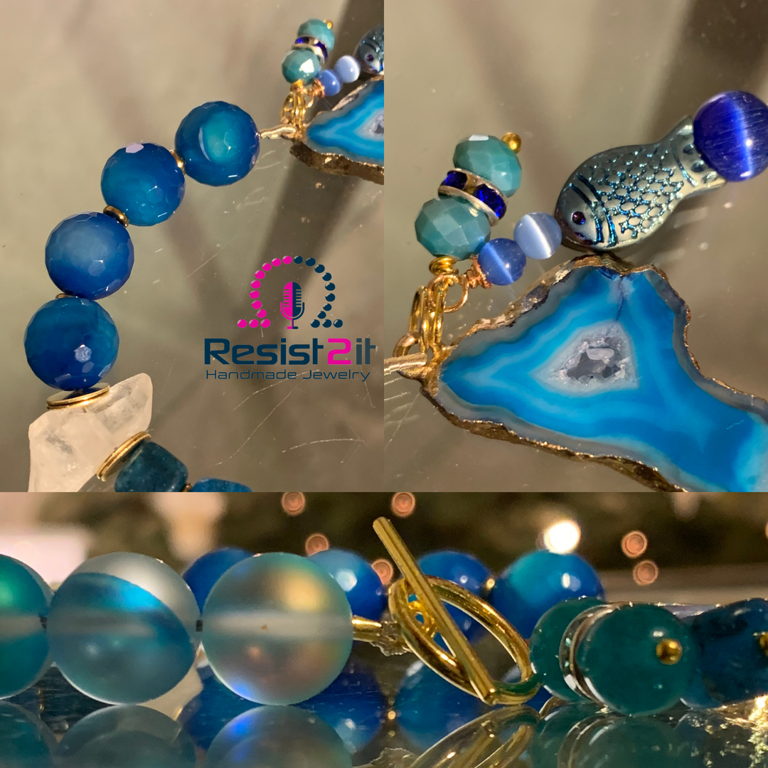BRACELET AGATE BLEUE™
