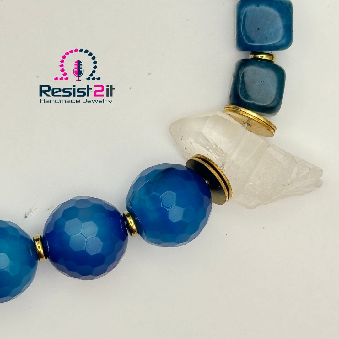 BRACELET AGATE BLEUE™