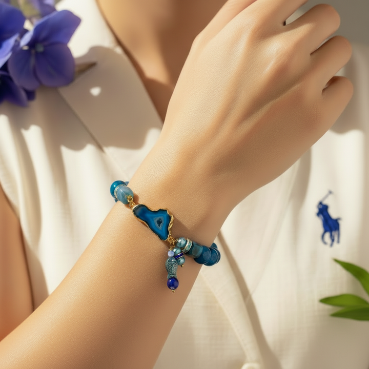 BRACELET AGATE BLEUE™
