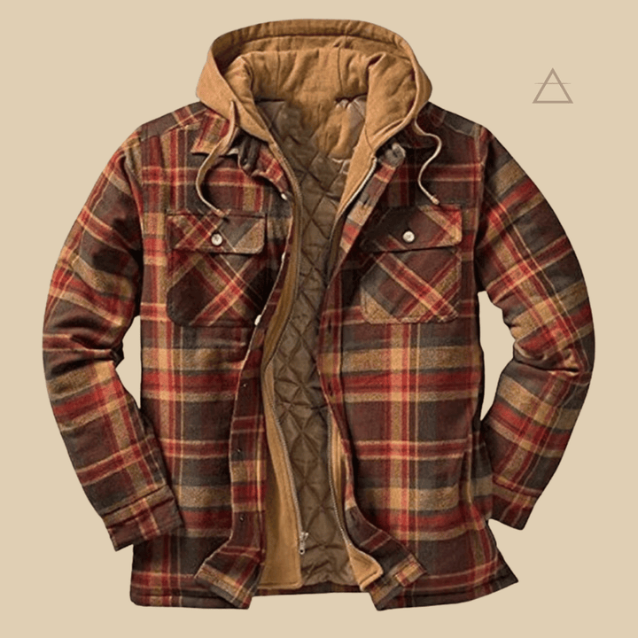 Capucine™ – Veste patchwork à carreaux — Bordeaux Mousse