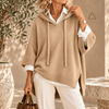 Clémence — Poncho en maille à capuche