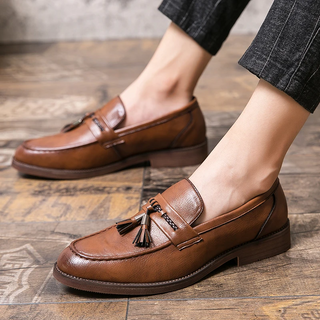 Mocassins en Cuir avec Franges