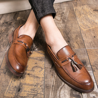 Mocassins en Cuir avec Franges