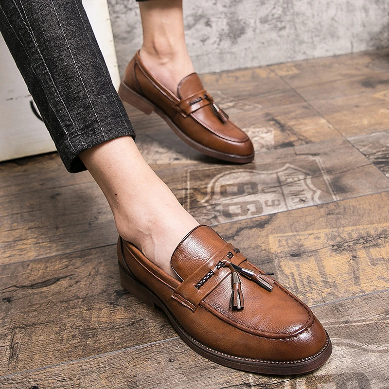 Mocassins en Cuir avec Franges