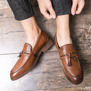 Mocassins en Cuir avec Franges