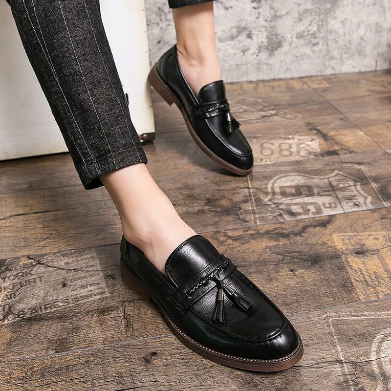 Mocassins en Cuir avec Franges