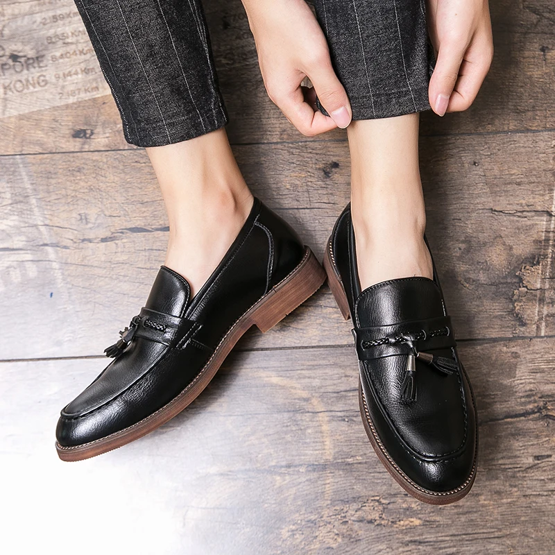 Mocassins en Cuir avec Franges