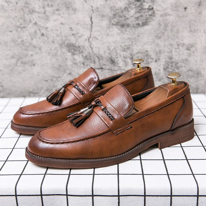Mocassins en Cuir avec Franges