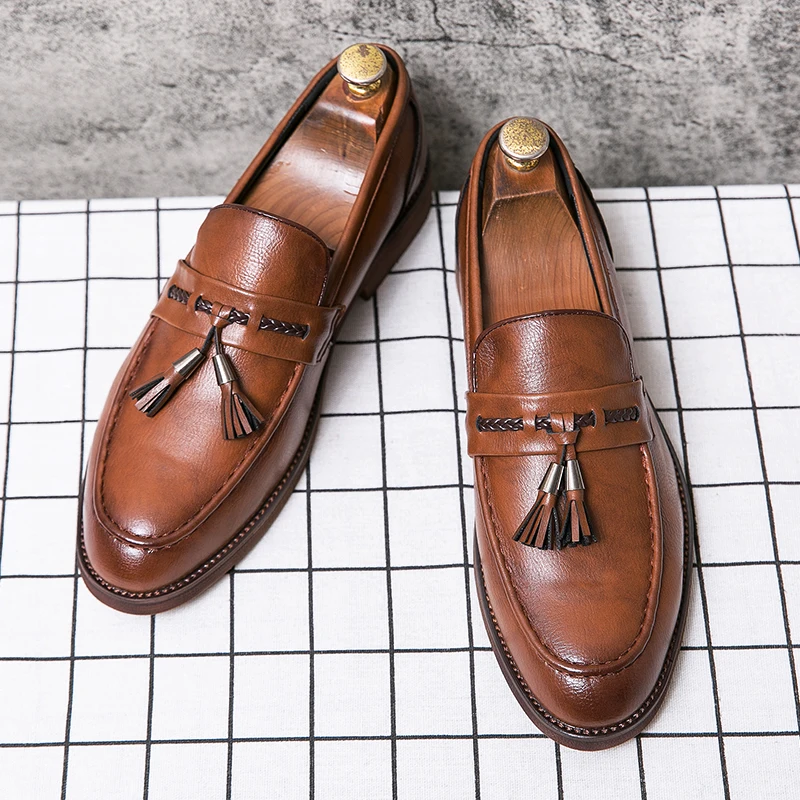 Mocassins en Cuir avec Franges