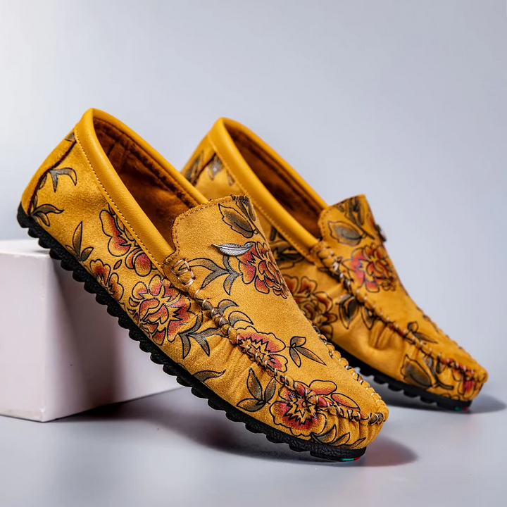 Mocassins en Daim Gravé
