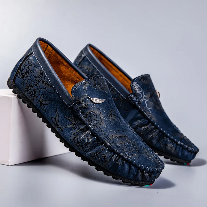 Mocassins en Daim Gravé