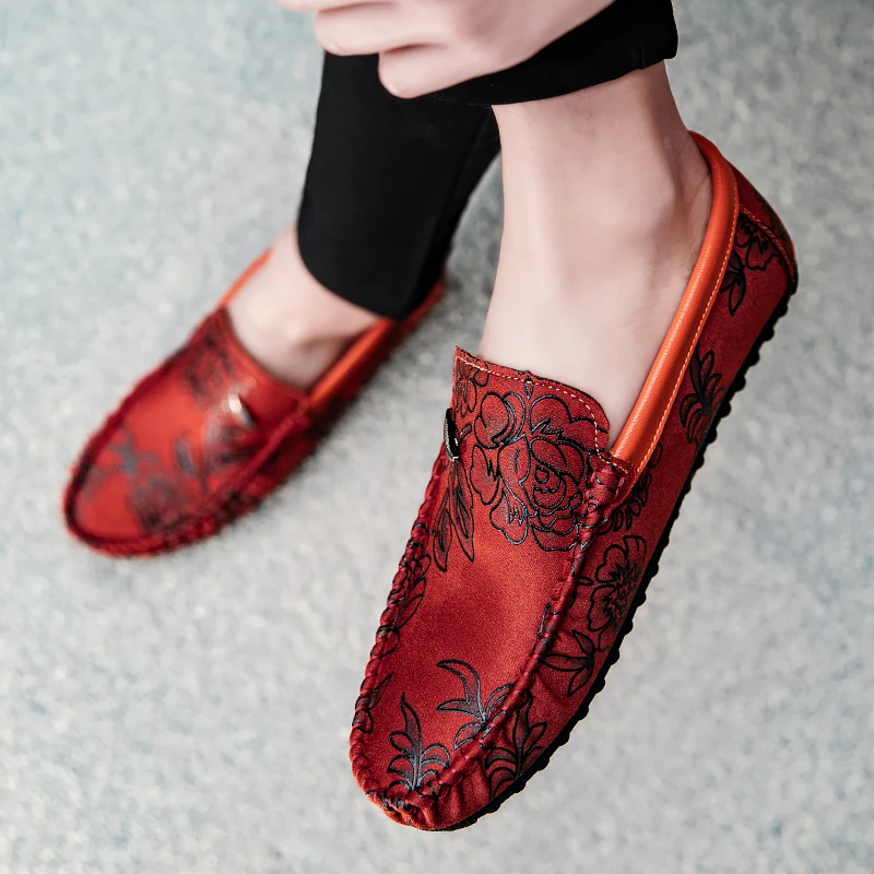 Mocassins en Daim Gravé