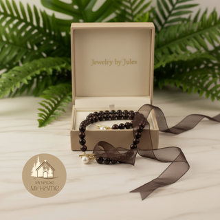 DESERT PEARL™ - Collier en Œil de Tigre Bourgogne avec Pendentif Amovible