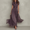 Isaline — Robe longue romantique à détails en dentelle