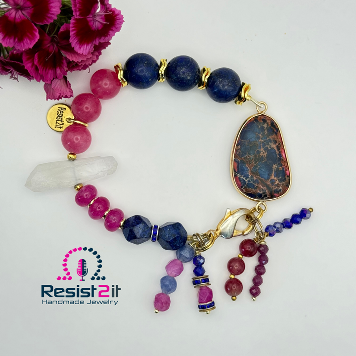 LA NUIT EN ROSÉ™ – Bracelet en pierres précieuses