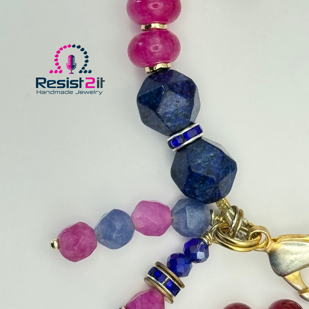 LA NUIT EN ROSÉ™ – Bracelet en pierres précieuses