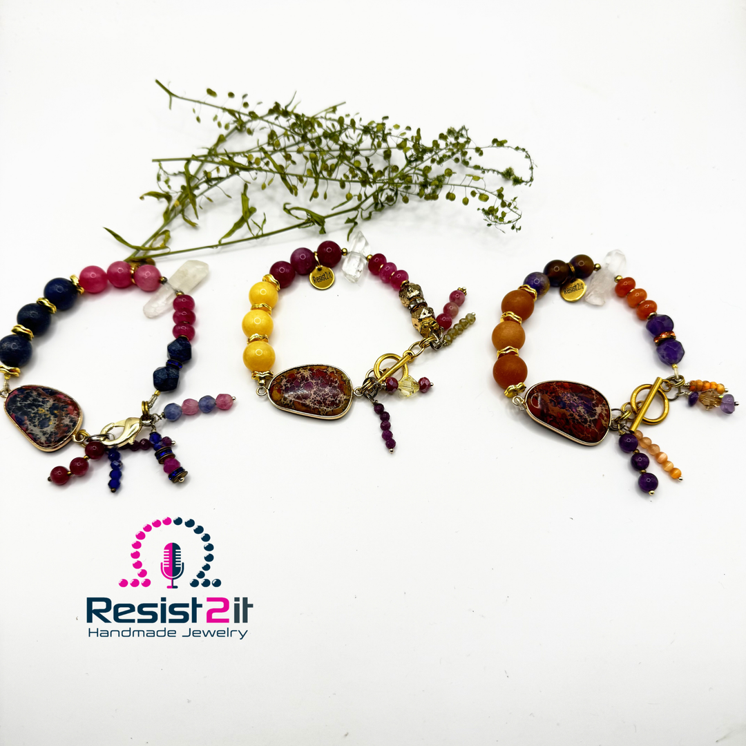 LA NUIT EN ROSÉ™ – Bracelet en pierres précieuses
