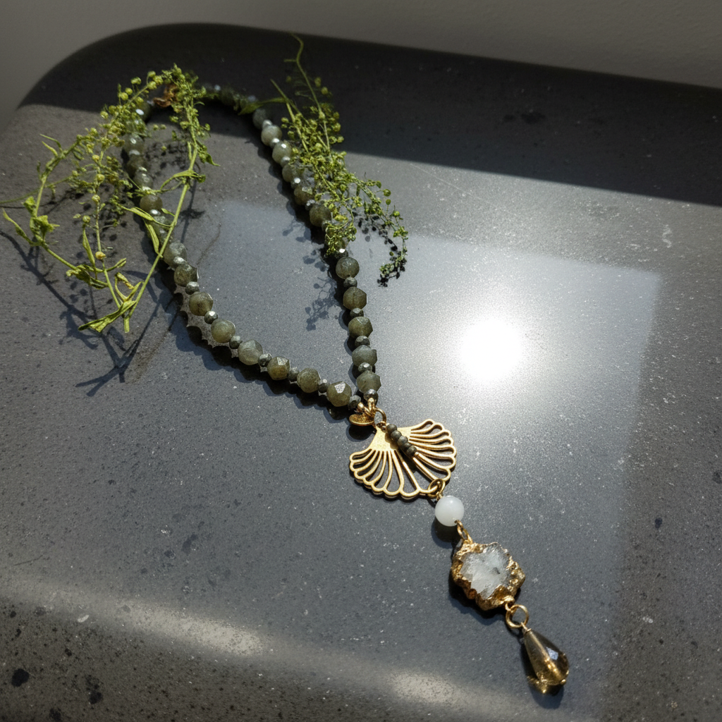 LABRADORITE LUNE™ - Collier en Labradorite &amp; Pierre de Lune
