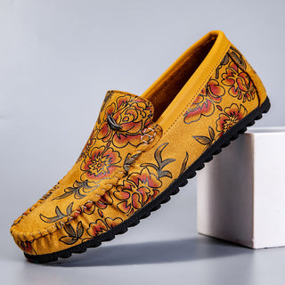 Mocassins en Daim Gravé