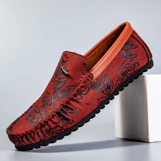 Mocassins en Daim Gravé