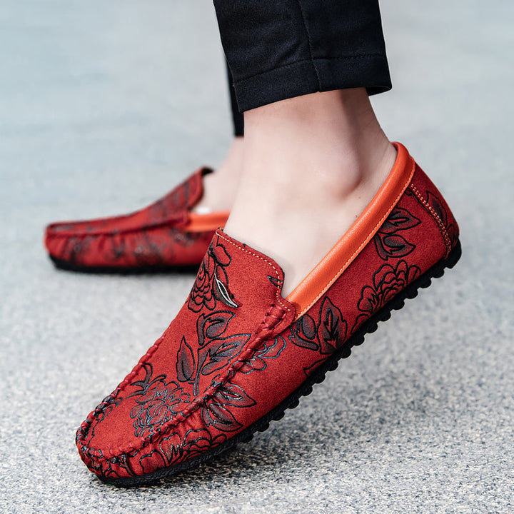 Mocassins en Daim Gravé
