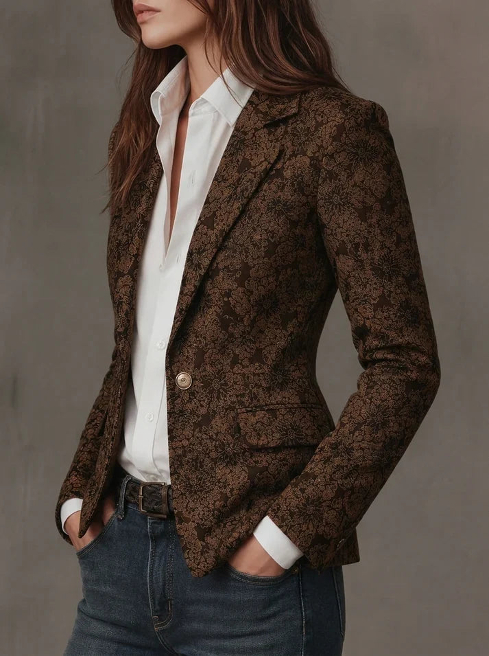 Antonia | Blazer en Jacquard avec Motif Paisley