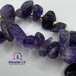 Violet Duality™ — Bracelet Déclaration en Améthyste