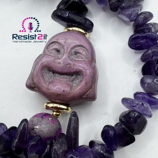 Violet Duality™ — Bracelet Déclaration en Améthyste