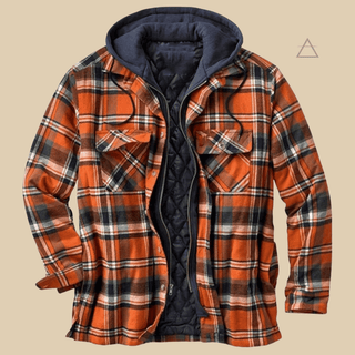 Capucine™ – Veste patchwork à carreaux — Rouille Marine
